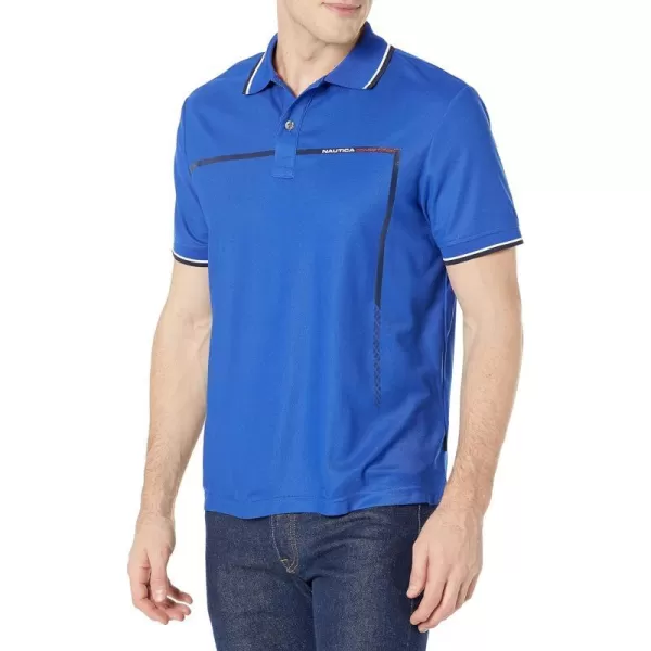 Nautica Mens Sustainably Crafted Classic Fit PoloBright Cobalt