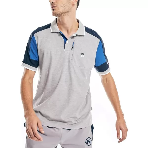 Nautica Mens Sustainably Crafted Classic Fit PoloGrey Heather