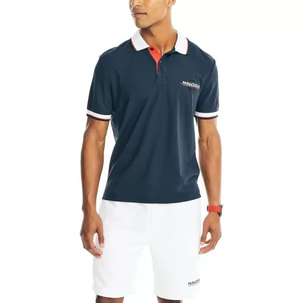 Nautica Mens Sustainably Crafted Classic Fit PoloNavy