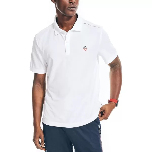 Nautica Mens Sustainably Crafted Classic Fit PoloWhite