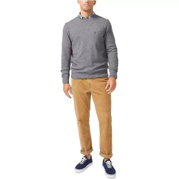 Nautica Mens Sustainably Crafted Crewneck SweaterCliff Grey