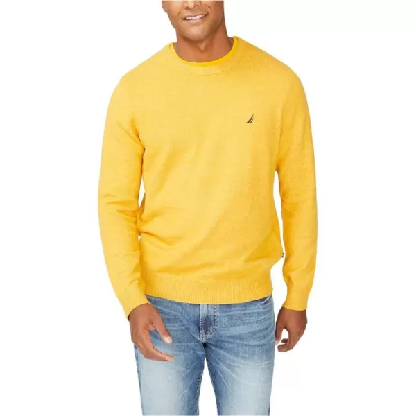 Nautica Mens Sustainably Crafted Crewneck SweaterYellow Gold