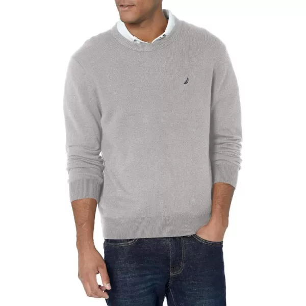 Nautica Mens Sustainably Crafted Crewneck SweatshirtSharkfin Grey