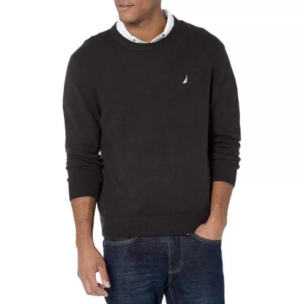 Nautica Mens Sustainably Crafted Crewneck SweatshirtTrue Black