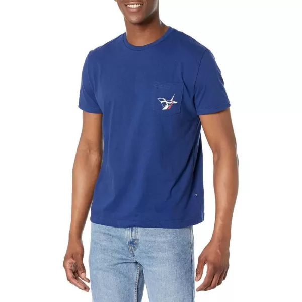 Nautica Mens Sustainably Crafted Graphic TShirtBlue Depths