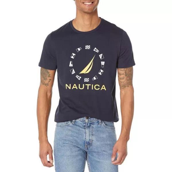 Nautica Mens Sustainably Crafted Graphic TShirtNavy