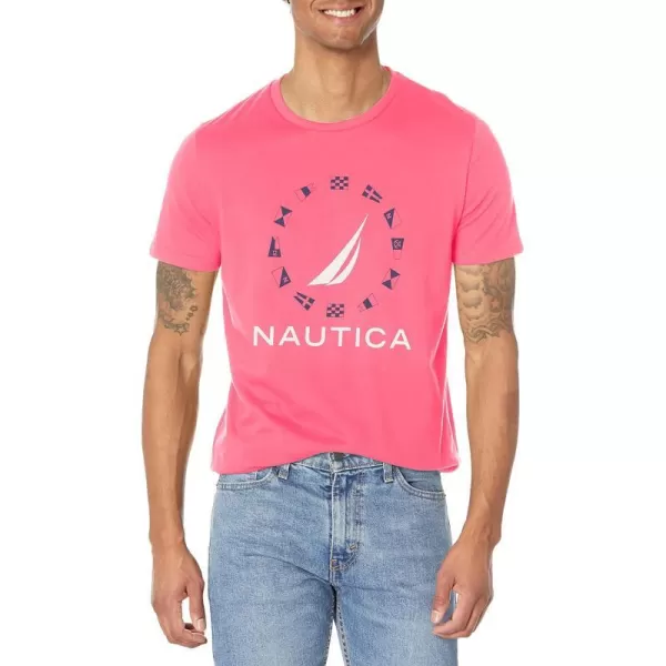 Nautica Mens Sustainably Crafted Graphic TShirtTeaberry