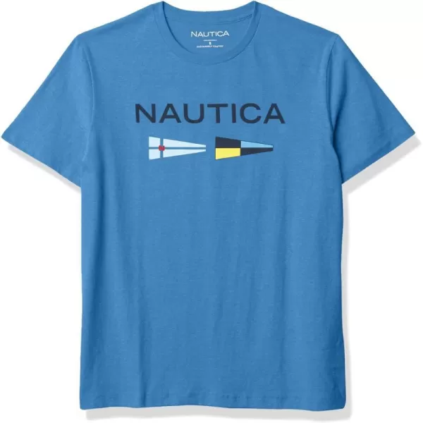 Nautica Mens Sustainably Crafted Logo Signal Flag Graphic TShirtDelft