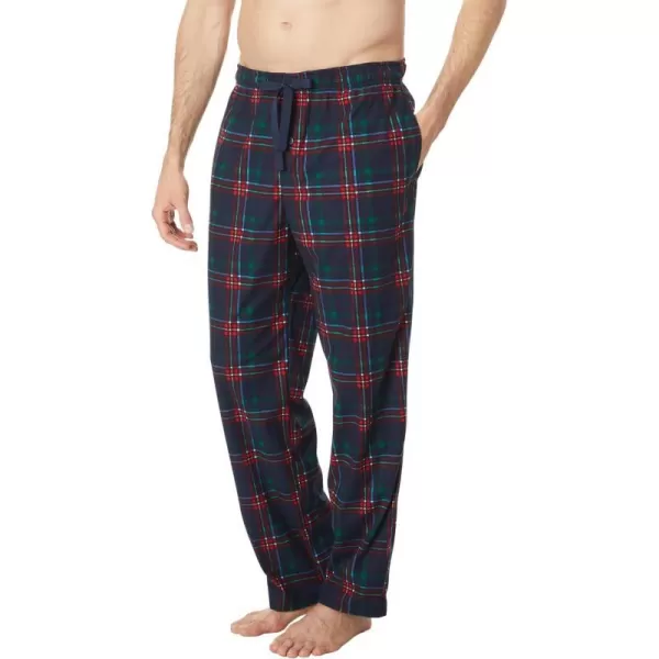 Nautica Mens Sustainably Crafted Plaid Fleece Sleep PantMaritime Navy