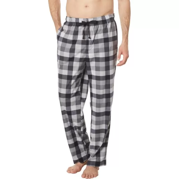 Nautica Mens Sustainably Crafted Plaid Fleece Sleep PantStorm Grey