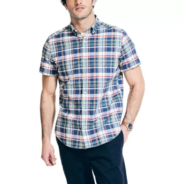 Nautica Mens Sustainably Crafted Plaid ShortSleeve ShirtUndrercurrent