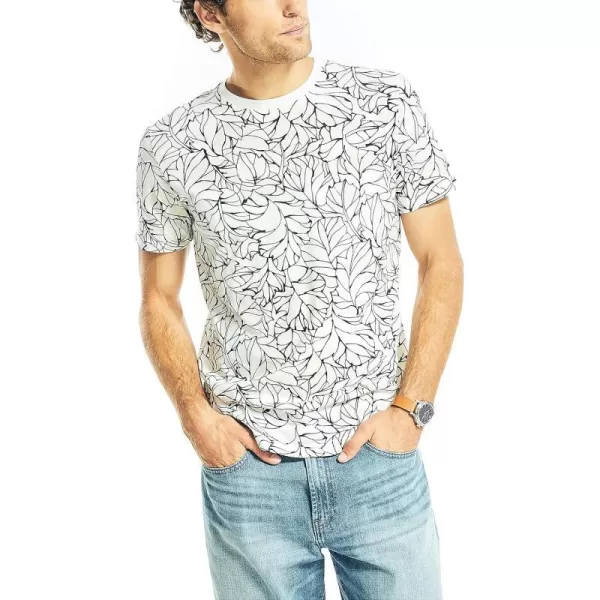 Nautica Mens Sustainably Crafted Printed TShirtSail Cream