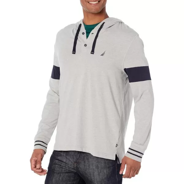 Nautica Mens Sustainably Crafted Rugby HoodieGrey Heather