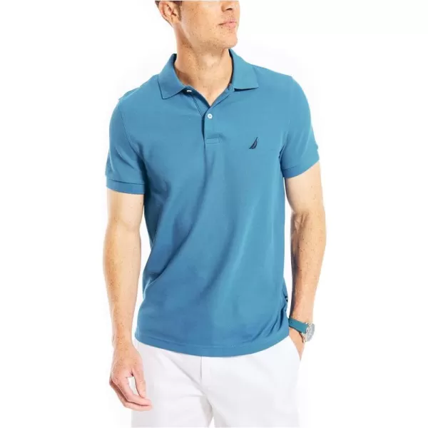 Nautica Mens Sustainably Crafted Slim Fit Performance Deck PoloDelft