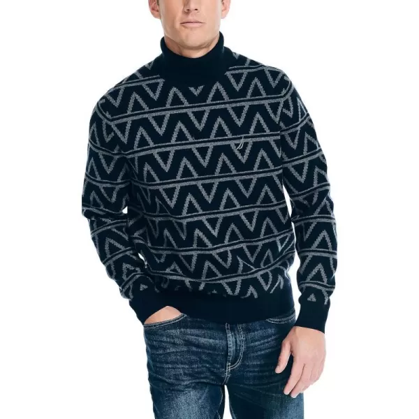 Nautica Mens Sustainably Crafted Turtleneck SweaterNavy Seas