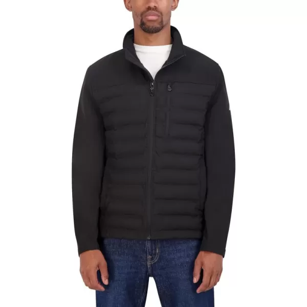 Nautica Mens Tech Shell Hybrid JacketBlack