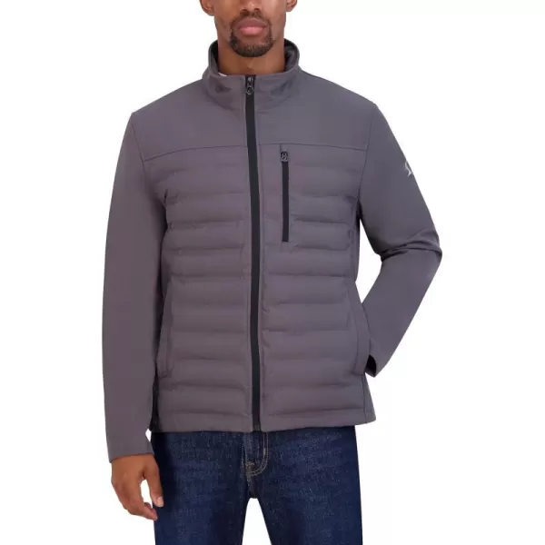 Nautica Mens Tech Shell Hybrid JacketMetal Grey