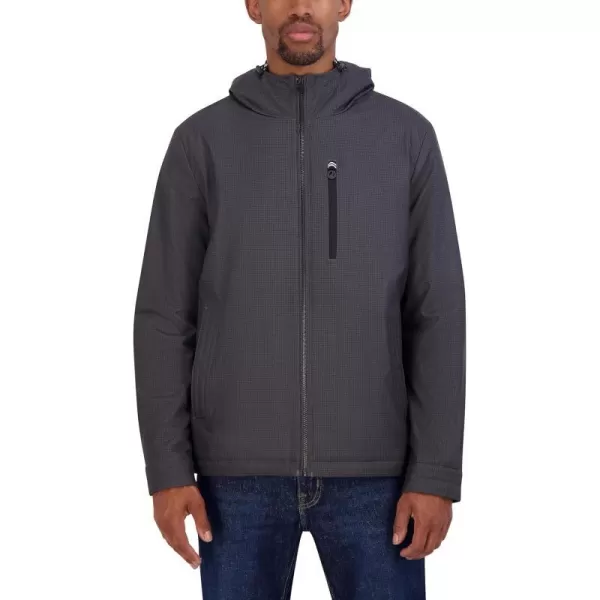 Nautica Mens Transitional Sherpa Lined Hooded JacketAsphalt