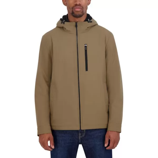 Nautica Mens Transitional Sherpa Lined Hooded JacketOtter