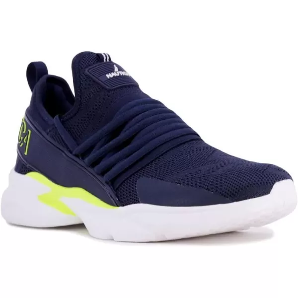 Nautica Mens Ultra Comfort Running Sneakers Stylish LaceUp Athletic Shoes for Casual Fashion Walking and TennisNavy Lime 1 Newton