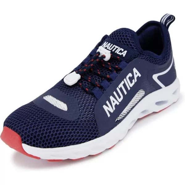 Nautica Mens Water Shoes Jogging Quick Dry Pool Sports SneakerNavyWhiteRed