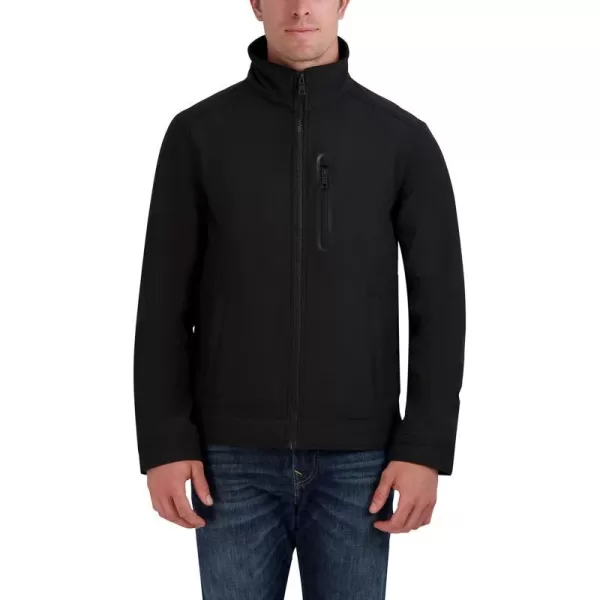 Nautica Mens Windbreaker Softshell Jacket Water and Wind ResistantBlack