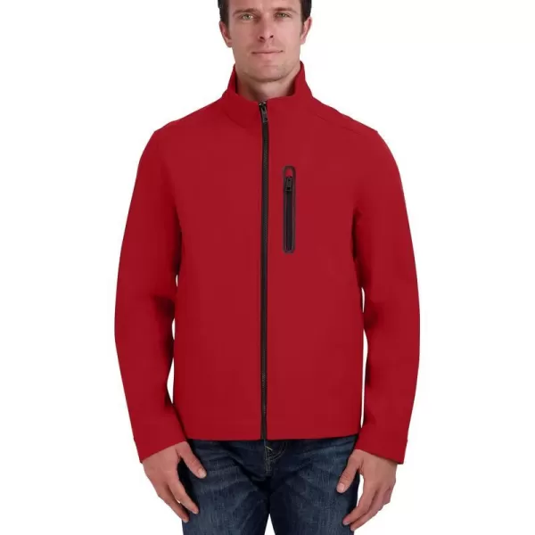 Nautica Mens Windbreaker Softshell Jacket Water and Wind ResistantRed