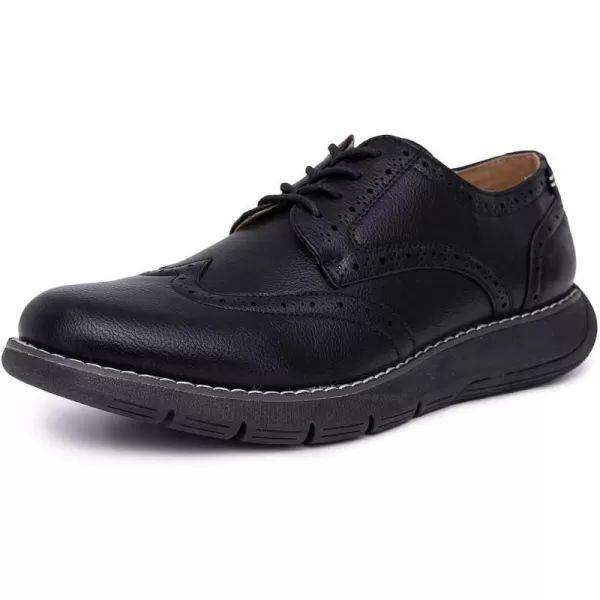 Nautica Mens Wingtip Oxford LaceUp Sneakers for Dress and Walking  Stylish and Comfortable Choice for Oxford Business Casual and Everyday ComfortBlack Blackwarren