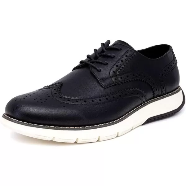 Nautica Mens Wingtip Oxford LaceUp Sneakers for Dress and Walking  Stylish and Comfortable Choice for Oxford Business Casual and Everyday ComfortBlackwestgrain