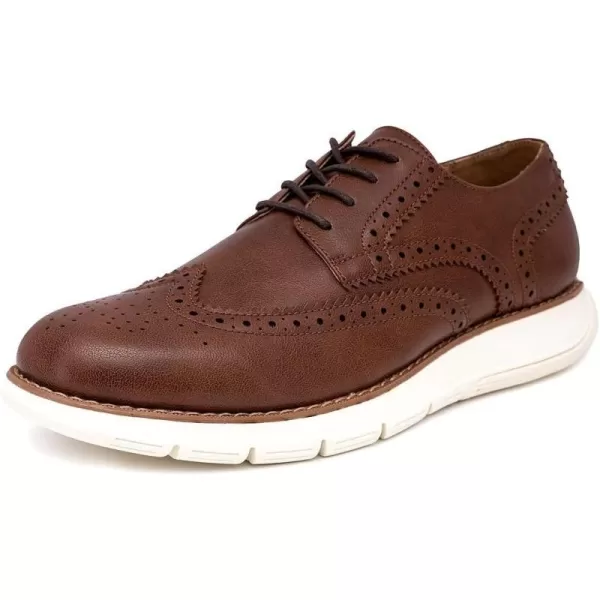 Nautica Mens Wingtip Oxford LaceUp Sneakers for Dress and Walking  Stylish and Comfortable Choice for Oxford Business Casual and Everyday ComfortTanwestgrain