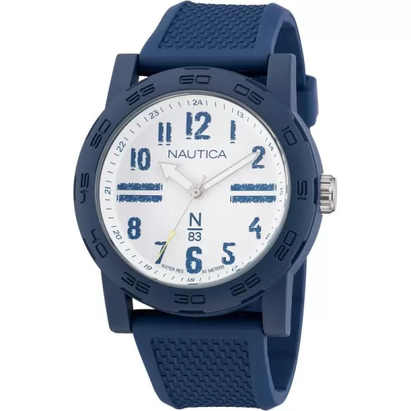 Nautica N83 Mens NAPATS301 Ayia Triada Blue Wheat PU Fiber Strap WatchNautica N83 Mens NAPATS301 Ayia Triada Blue Wheat PU Fiber Strap Watch