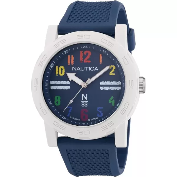 Nautica N83 Mens NAPATS304 Ayia Triada Blue Wheat PU Fiber Strap WatchNautica N83 Mens NAPATS304 Ayia Triada Blue Wheat PU Fiber Strap Watch