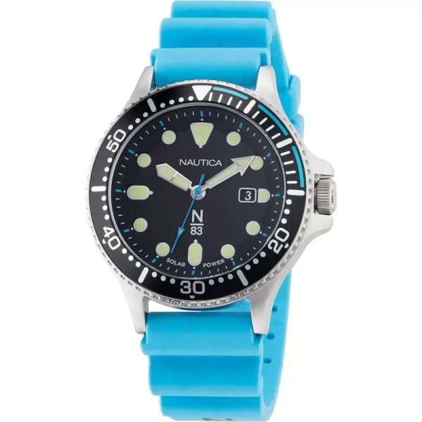 Nautica N83 Mens NAPCBS305 Cocoa Beach Light Blue Wheat PU Fiber Strap WatchNautica N83 Mens NAPCBS305 Cocoa Beach Light Blue Wheat PU Fiber Strap Watch