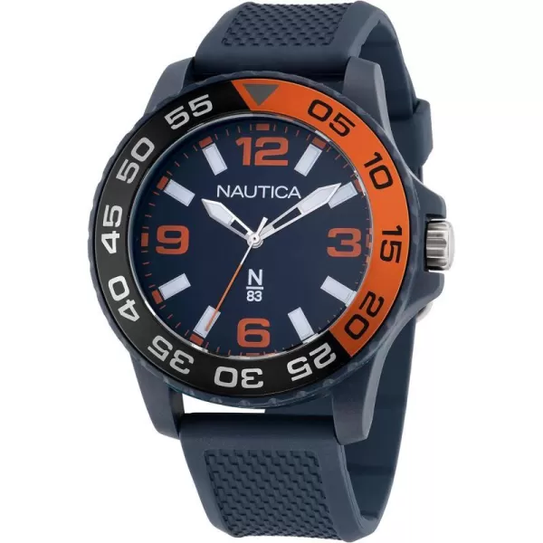 Nautica N83 Mens NAPFWS302 Finn World Blue Wheat PU Fiber Strap WatchNautica N83 Mens NAPFWS302 Finn World Blue Wheat PU Fiber Strap Watch