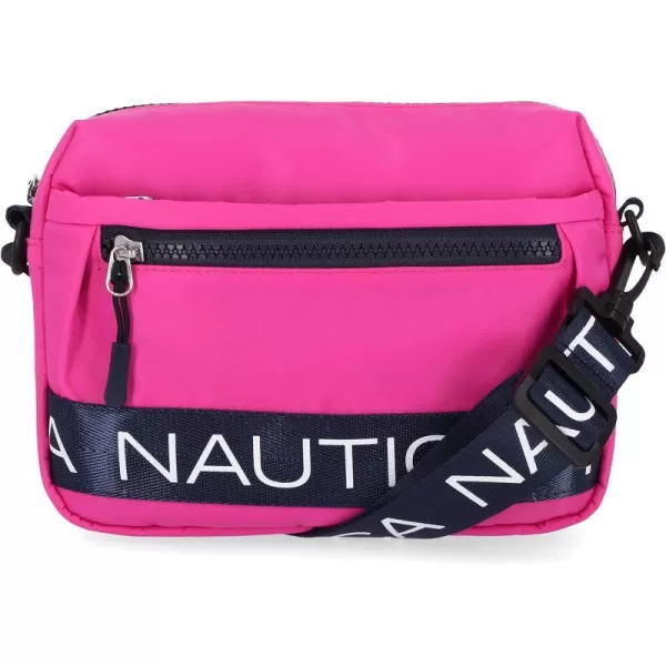 Nautica Nylon Bean CrossbodyBelt Bag with Adjustable Shoulder StrapHot Pink