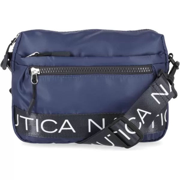 Nautica Nylon Bean CrossbodyBelt Bag with Adjustable Shoulder StrapIndigo