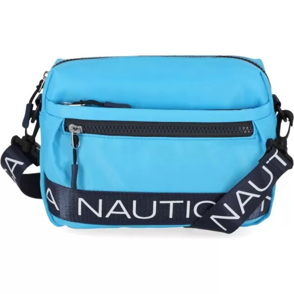 Nautica Nylon Bean CrossbodyBelt Bag with Adjustable Shoulder StrapScuba Blue