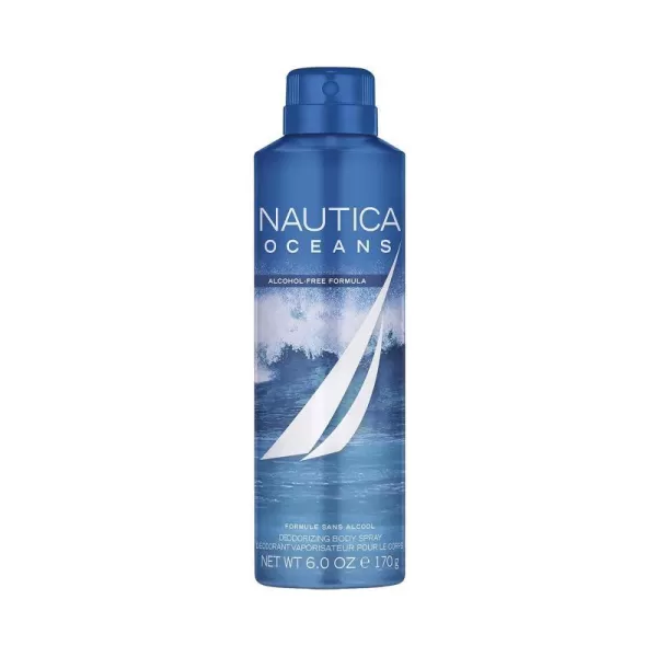 Nautica Oceans Deodorizing Body Spray NonDrying AlcoholFree Vegan Formula Fresh Citrus Scent 60oz6 Fl Oz Pack of 1