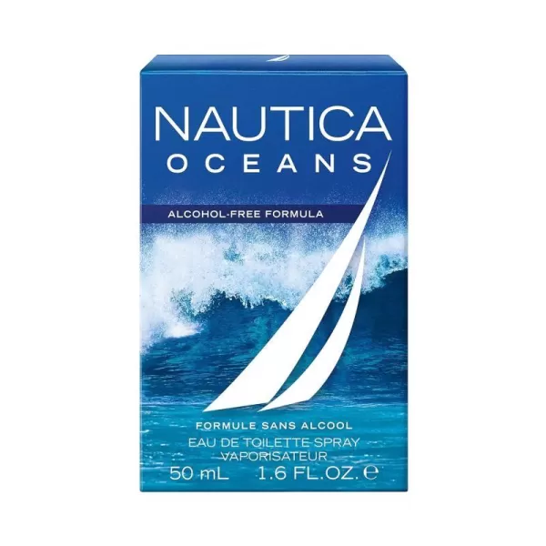 Nautica Oceans Eau de Toilette Spray Vegan Formula Fragrance Aquatic Accords and Hints of Wood 16ozPack of 24