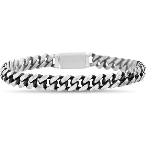 Nautica Oxidized Stainless Steel Curb Chain Bracelet for MenNautica Oxidized Stainless Steel Curb Chain Bracelet for Men