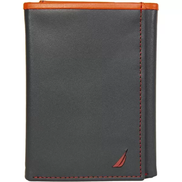 Nautica Pop Color Leather Bifold WalletNautica Pop Color Leather Trifold Wallet NavyRed