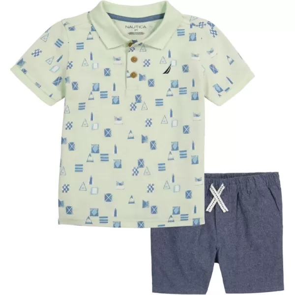 Nautica Sets KHQ boys 2 Pieces Polo Short SetAmbrosia