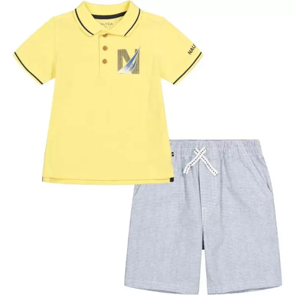 Nautica Sets KHQ boys 2 Pieces Polo Short SetPopcorn