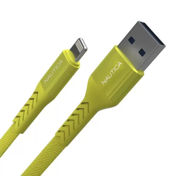 Nautica USBA to Lighting Cable Lighting to USBA Charging Cord 24A Fast Charging Lighting Cable Compatible with Galaxy S9 S10 S10 LG G5 G6 USB A Charger and Many More C40 7FT NudeYELLOW