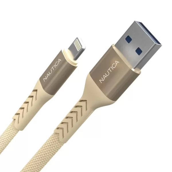 Nautica USBA to Lighting Cable Lighting to USBA Charging Cord 24A Fast Charging Lighting Cable Compatible with Galaxy S9 S10 S10 LG G5 G6 USB A Charger and Many More C40 7FT NudeNUDE