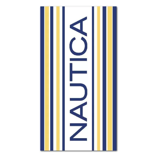 Nautica Velour Beach Towel Woven Super Absorbent RingSpun Cotton  36 X 68 Nelson YellowNautica Velour Beach Towel Woven Super Absorbent RingSpun Cotton  36 X 68 Nelson Yellow