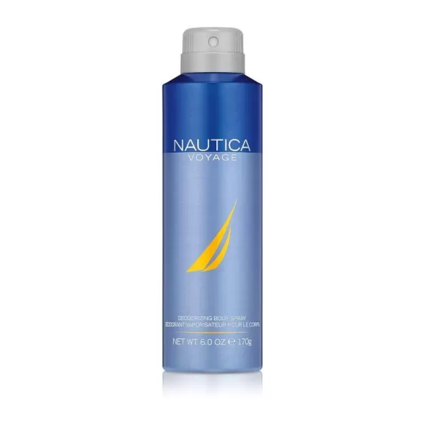 Nautica Voyage Deodorizing Body Spray for Men  Fresh Romantic Fruity Scent  Woody Aquatic Notes of Apple Water Lotus Cedarwood and Musk  Ideal for Day Wear  60 OzBody Spray 60 Fluid Ounce