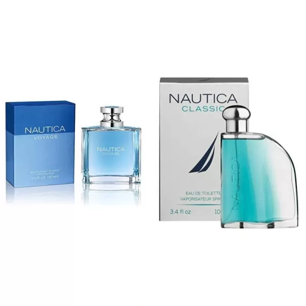 Nautica Voyage Eau De Toilette for Men  Fresh Romantic Fruity Scent Woody Aquatic Notes of Apple Water Lotus Cedarwood and Musk Ideal Day Wear 33 Fl OzVoyage 34 Fl Oz Pack of 2