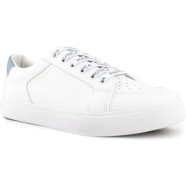 Nautica Women Fashion Sneaker Casual Shoes Steam LaceUpSlip OnRivkawhite