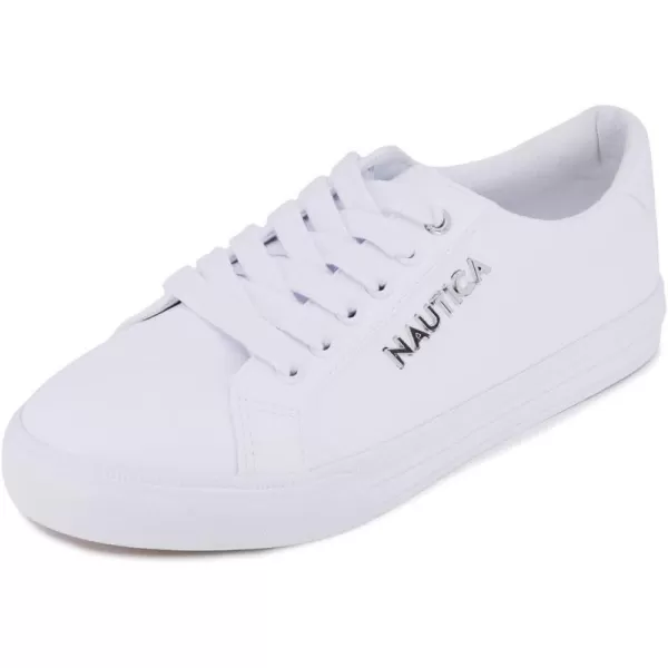 Nautica Women Fashion Sneaker LaceUp Tennis All White Casual Shoes for LadiesArentArentwhite